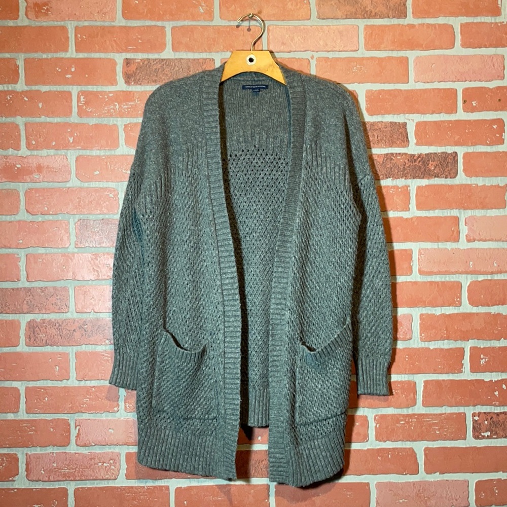 American Eagle AE Soft Open Front Longline Sweater Cardigan